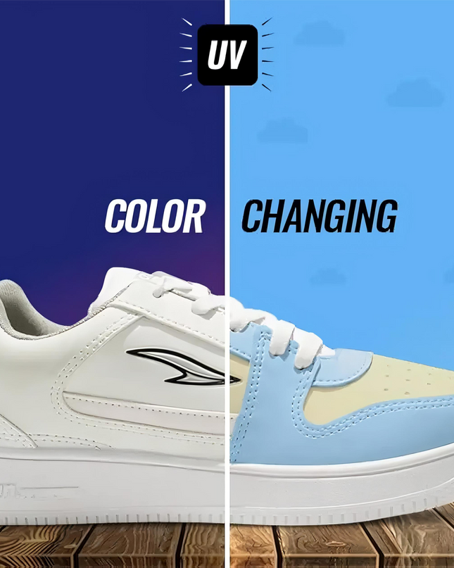Colour changing shoes