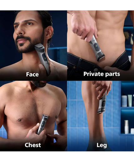 PhilipsIndia's No.1 Men's Trimmer| Pro BeardSense Technology| 15-in-1 Pro Kit - Face, Body & Private Parts| Premium All Metal BodyI 3 Year WarrantyI 120min RuntimeI 5min Quick Charge MG9551/65