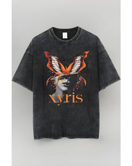 boffi ... 100% Cotton Oversized T-Shirt Unisex Drop Shoulder Dye Washed Street Look Black Pack of 1