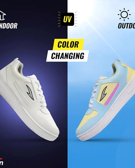 Colour changing shoes