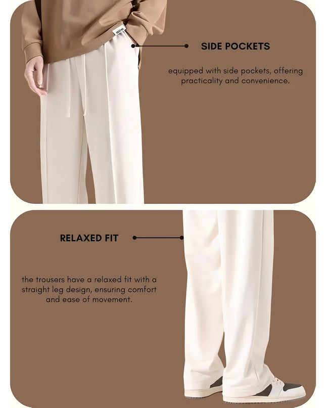 GRECIILOOKS Trouser Pant for Men | Loose Fit Man Track Pants | Formal Causal Regular Fit | Baggy Stylish | Relaxed Cargo | Summer| Stretchable (Sports | Gym | Yoga)